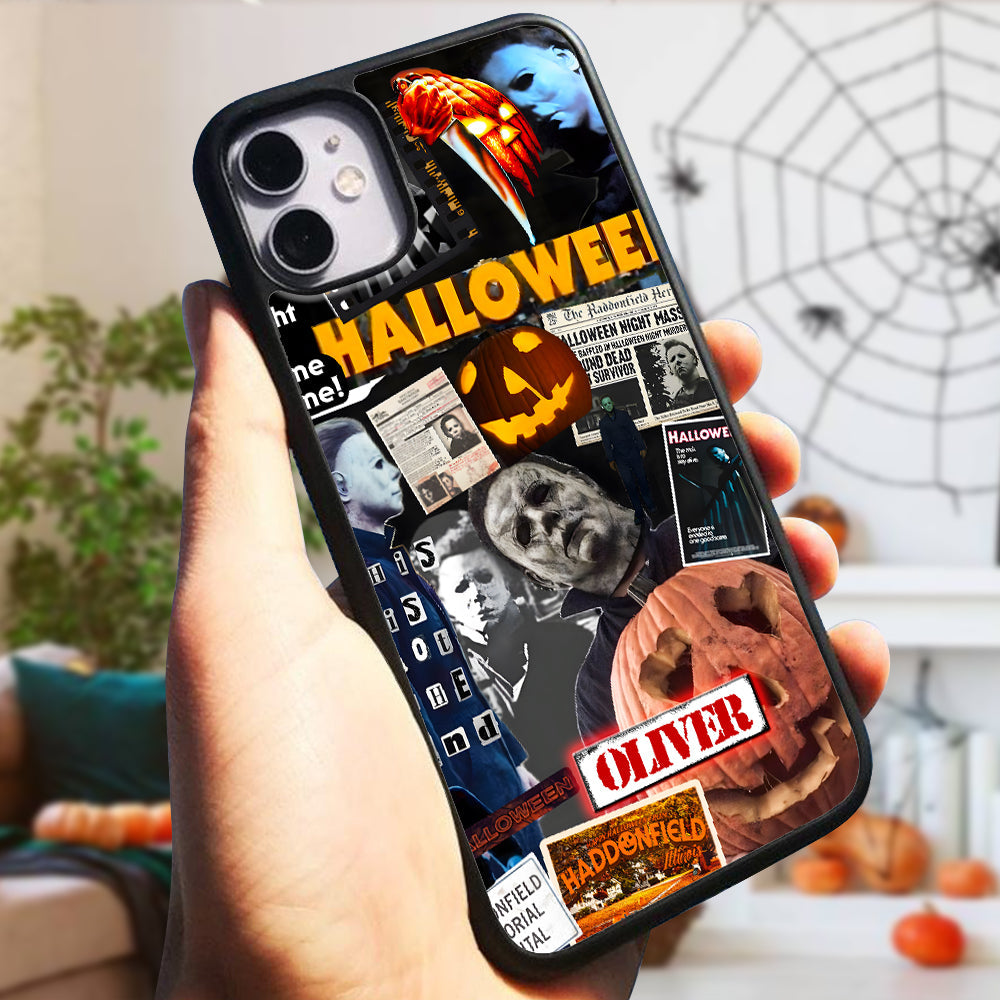 Custom Halloween Horror Movie Theme Phone Case - Personalized Gift for Horror Fans