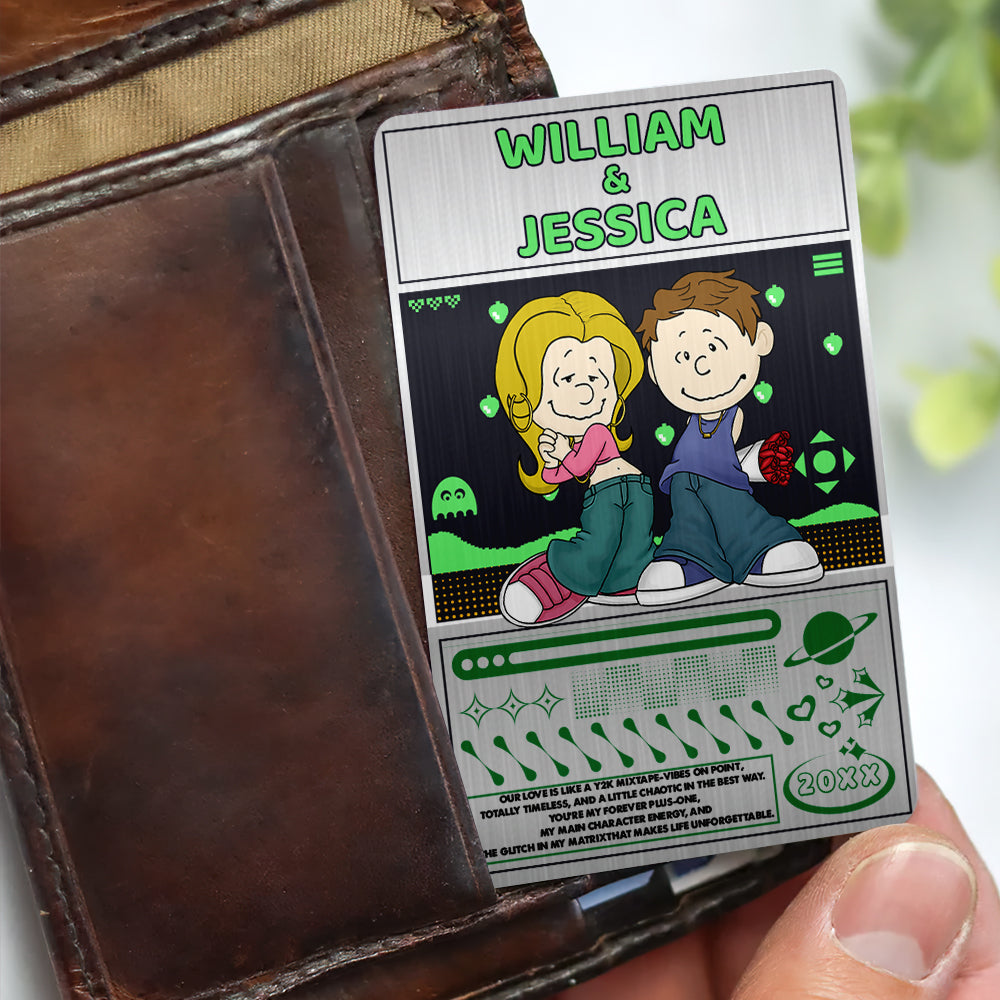 Customizable Wallet Card for Couples - Unique Gift for Him & Her Wallet Card PopCulturePrints