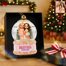 Load image into Gallery viewer, &quot;Besties Forever!&quot; - Custom Christmas Ornament for Best Friends Ornament PopCulturePrints
