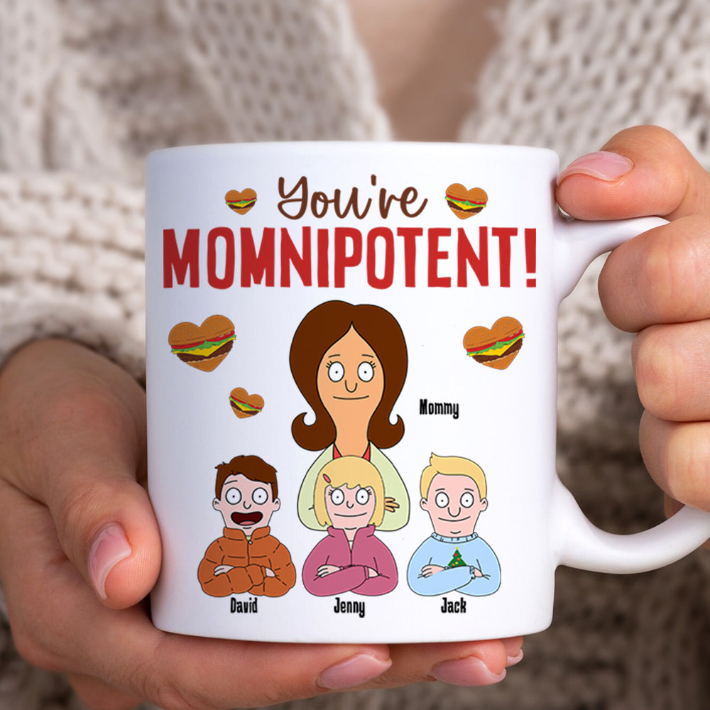 You're Momnipotent! - Personalized Coffee Mug for Super Moms, Gifts for Mom & Grandma Coffee Mug PopCulturePrints