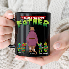 Load image into Gallery viewer, Personalized &#39;Turtley Awesome Father&#39; Coffee Mug Coffee Mug PopCulturePrints
