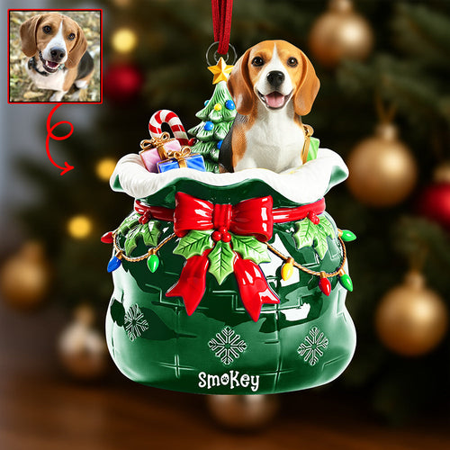 “Celebrate Your Furry Friend!” - Personalized Festive Pet Keepsake Christmas Ornament - Custom Photo Gift for Pet Lovers Ornament PopCulturePrints
