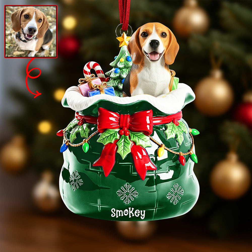 “Celebrate Your Furry Friend!” - Personalized Festive Pet Keepsake Christmas Ornament - Custom Photo Gift for Pet Lovers Ornament PopCulturePrints
