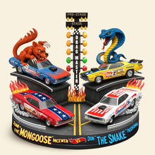 Load image into Gallery viewer, Ignite the Race: Festive Burnout Showdown – Custom Drag Racing Gifts for Gearheads Shaped Plaques PopCulturePrints
