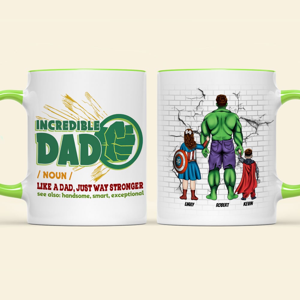Incredible Dad Personalized Coffee Mug - Father's Day Gift Coffee Mug PopCulturePrints