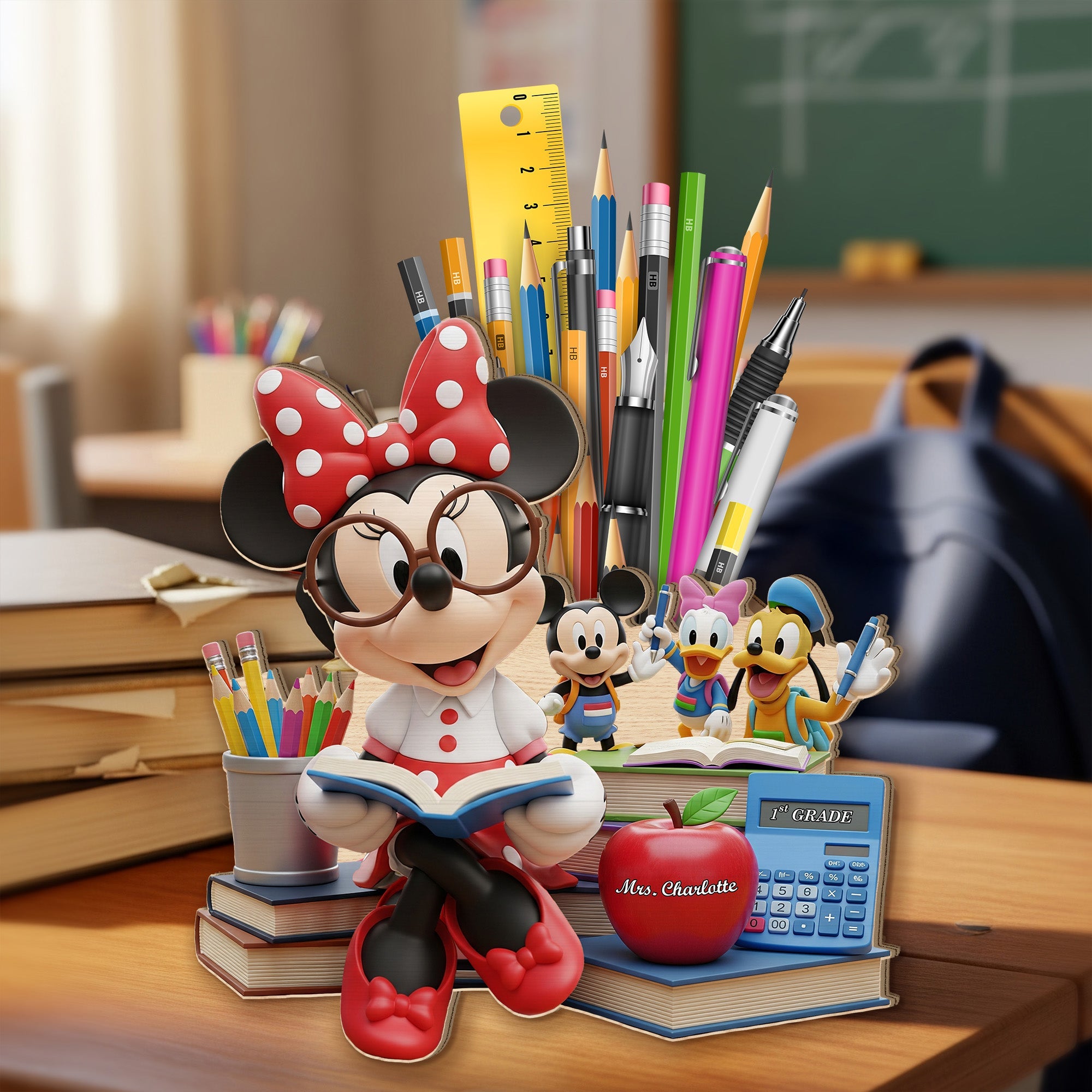 Cute Teacher Pen Holder - Personalized Gifts for Teachers Pen Holder PopCulturePrints