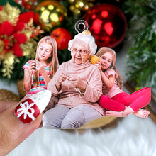 Load image into Gallery viewer, Personalized Knitting Photo Ornament for Family
