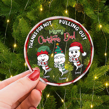 Load image into Gallery viewer, Funny Personalized Christmas Ornament for Dad - Custom Names Ornament PopCulturePrints

