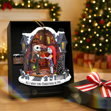 Load image into Gallery viewer, All I Want for Christmas is You - Spooky Couple Christmas Ornament - Personalized Gift for Couples Ornament PopCulturePrints
