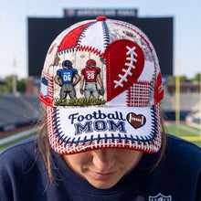 Load image into Gallery viewer, My Heart is on that Field – Personalized Supportive American Football Parent Cap Caps PopCulturePrints
