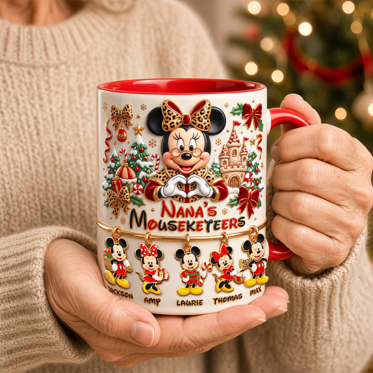 Grandma's Favorite Mouse Accent Mug - Personalized Gifts For Grandma 01nadh081026 Coffee Mug PopCulturePrints
