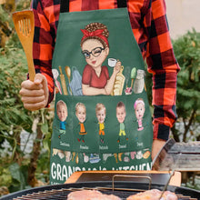 Load image into Gallery viewer, Custom Photo Grandma&#39;s Kitchen Apron - Where Memories Are Made &amp; Grandkids Are Spoiled Gift for Food Lovers Apron PopCulturePrints
