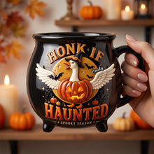 Load image into Gallery viewer, Haunted Goose Cauldron Mug - Personalized Gifts For Halloween 06todh220826 Cauldron Mug PopCulturePrints
