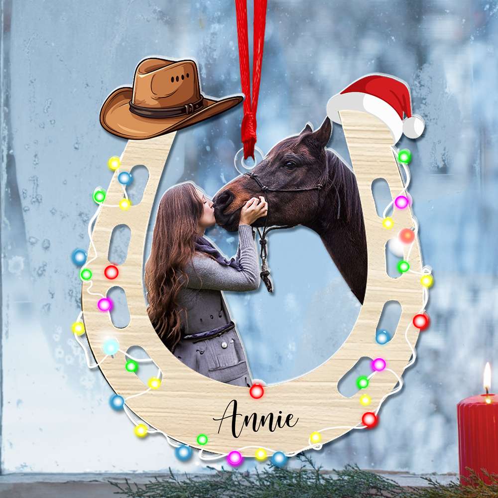 Personalized Horse Lover's Photo Ornament - Custom Acrylic Gift Ornament PopCulturePrints