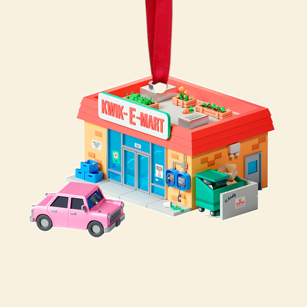 Custom Movie Lover Christmas Ornament - Isometric Room Design Ornament PopCulturePrints