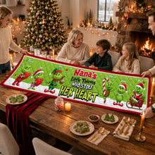 Load image into Gallery viewer, “Nana’s Little Thieves Who Stole Her Heart” - Personalized Quilted Table Runner - Unique Gift for Grandmothers
