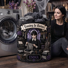 Load image into Gallery viewer, Dark Gothic Girl Laundry Basket - Personalized Gift 04HADH110726 Laundry Basket PopCulturePrints
