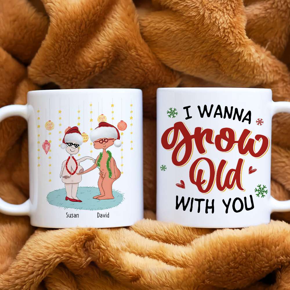 Personalized Couple Mug - I Wanna Grow Old With You | Valentine's Day Gifts | Christmas Gift Coffee Mug PopCulturePrints