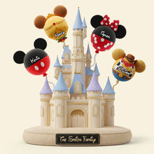 Load image into Gallery viewer, “Create Your Own Magical Moments” - Balloon Castle Family Custom Pillow - Personalized Gift for Families Pillow PopCulturePrints
