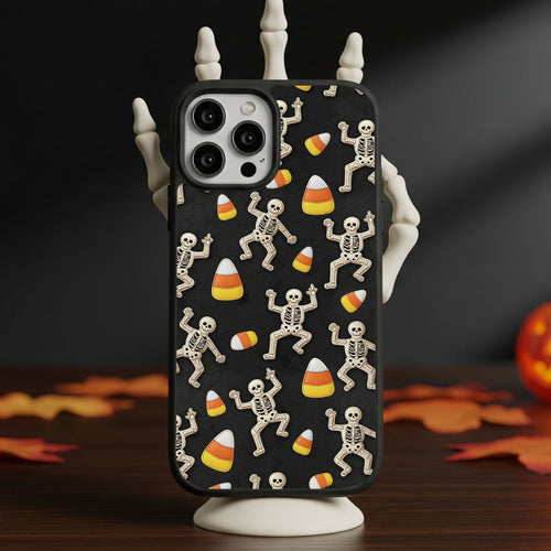 Dance with the Dead: Personalized Slightly Subtle Halloween Skeleton Phone Case Phone Case PopCulturePrints