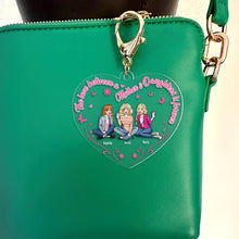 Load image into Gallery viewer, Personalized Mom &amp; Daughter Keychain - The Love Between A Mom and Daughter Is Forever Keychains PopCulturePrints
