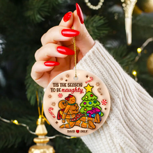 Load image into Gallery viewer, Personalized Naughty Gingerbread Ornament – Fun &amp; Unique Valentine’s Day Gifts for Couples Ornament PopCulturePrints
