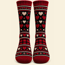 Load image into Gallery viewer, Shhh... It's Time to Get Naughty - Personalized Couple Socks
