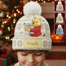 Load image into Gallery viewer, Cute Christmas Bobble Beanie Hat - Personalized Gifts for Kids and Loved Ones Hat PopCulturePrints
