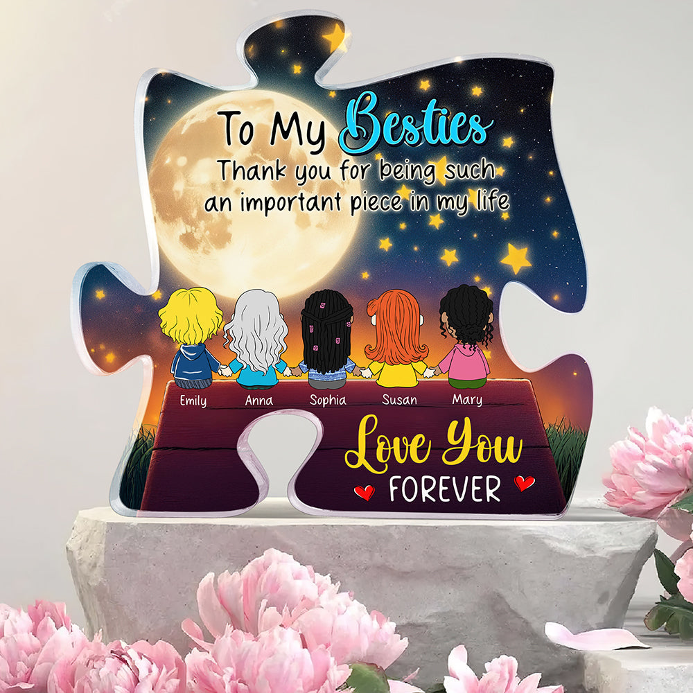 Personalized Acrylic Plaque for Best Friends - Love You Forever Shaped Plaques PopCulturePrints