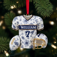 Load image into Gallery viewer, &quot;Celebrate the Season with a Touch of Personalization!&quot; - Personalized Christmas Festive Jersey Ornament - Unique Holiday Gift for Family, Friends, and Sports Lovers Ornament PopCulturePrints
