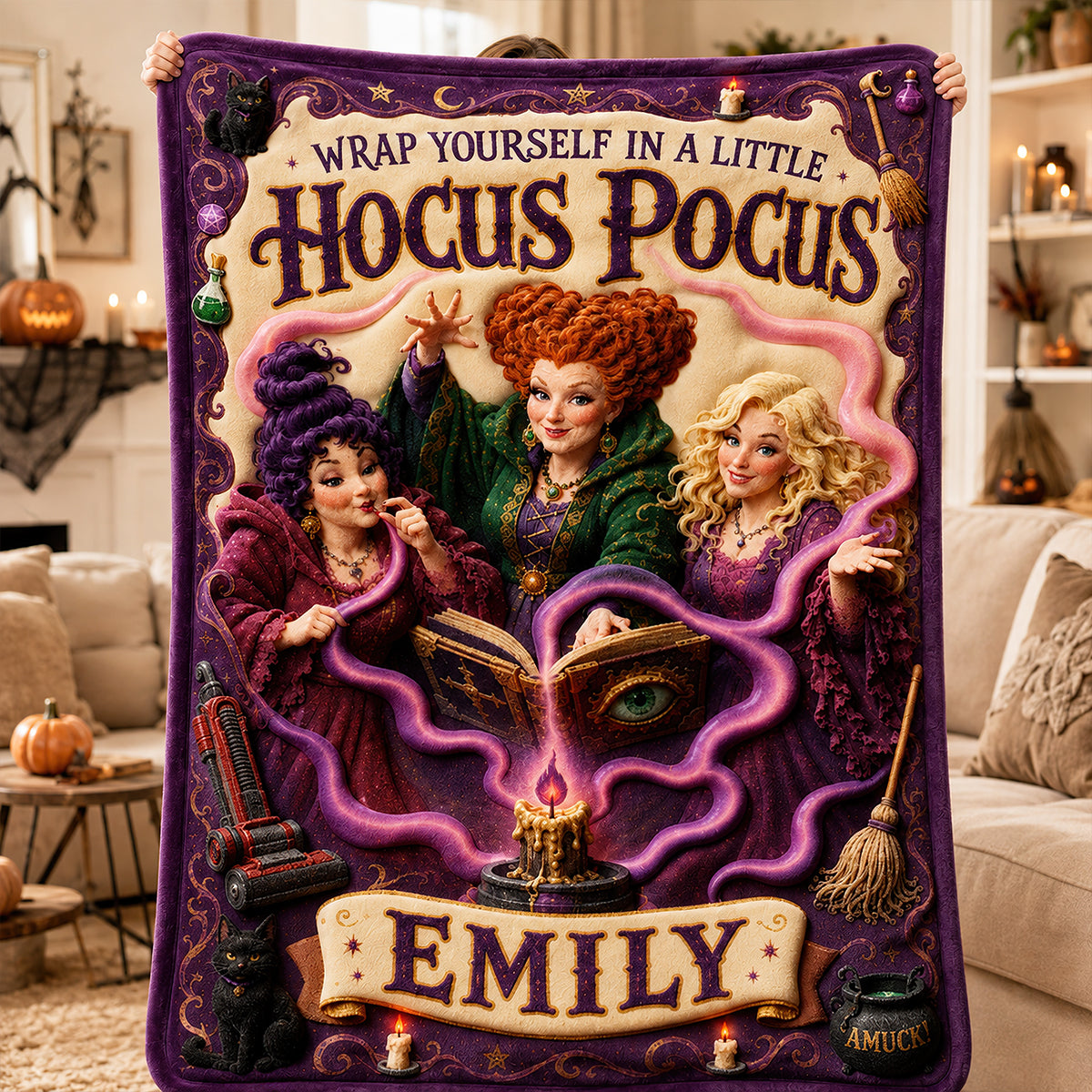 Witch Lover Blanket - Personalized Gifts For Halloween Blanket 02HADT140826 Blanket PopCulturePrints