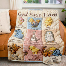 Load image into Gallery viewer, God Says I Am - Personalized Christian Blanket Gift for All Occasions Blanket PopCulturePrints
