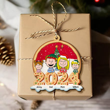 Load image into Gallery viewer, Custom Family Christmas Ornament - Personalized Cookie Design 2024 Ornament PopCulturePrints
