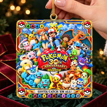Load image into Gallery viewer, “Gotta Catch 'Em All!” Celebrate with the 30th Anniversary Colorful Creature Ornament - Personalized Christmas Gifts
