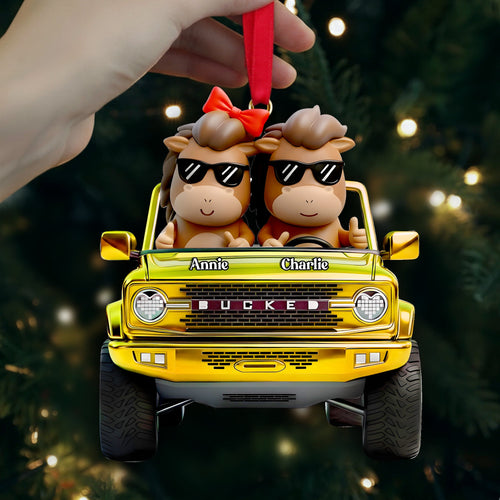 “Ride Into Adventure” - Cool Off-Road Bucking Gang Acrylic Ornament - Personalized Gifts For Off-Road Lovers Ornament PopCulturePrints