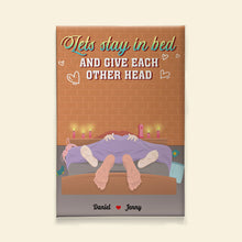 Load image into Gallery viewer, Custom Couple Poster: Let's Stay In Bed Poster &amp; Canvas PopCulturePrints
