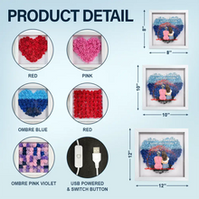 Load image into Gallery viewer, Mother &amp; Daughter Forever Linked Together - Personalized LED Light Flower Shadow Box LED Light Flower Shadow Box PopCulturePrints
