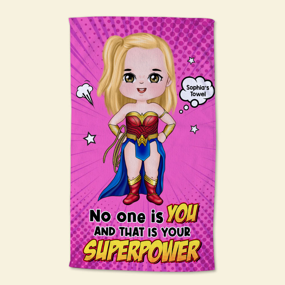Personalized Superhero Kid Beach Towel - Your Unique Power Beach Towel PopCulturePrints