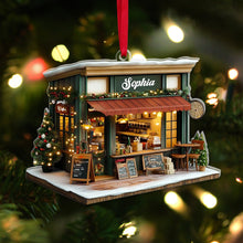 Load image into Gallery viewer, Personalized Coffee Shop Ornament for Her Ornament PopCulturePrints
