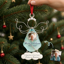 Load image into Gallery viewer, A Big Piece of My Heart Lives in Heaven - Angel Heaven Seaglass Ornament, Personalized Gifts for Christmas
