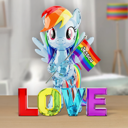 Celebrate Love: Personalized LGBT Acrylic Plaque - Perfect Gift for Friends and Family Shaped Plaques PopCulturePrints