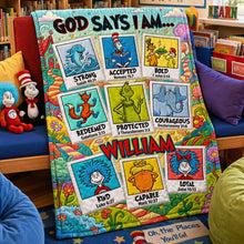 Load image into Gallery viewer, God Says I Am... - Personalized Christian Blanket for Faithful Souls
