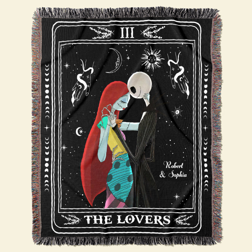 Lovers Tarot Card Blanket - Personalized Halloween Gift & Valentine's Day Gifts Blanket PopCulturePrints