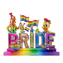 Load image into Gallery viewer, &quot;Celebrate Love and Diversity!&quot; - Personalized LGBT Pride Acrylic Plaque Gift for Friends, Family, and Loved Ones Shaped Plaques PopCulturePrints
