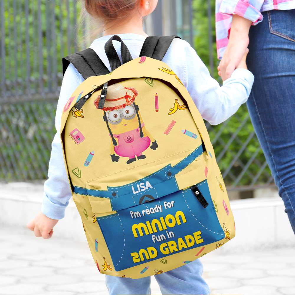 Personalized Minion-themed Kids Backpack - Ready for Fun in School