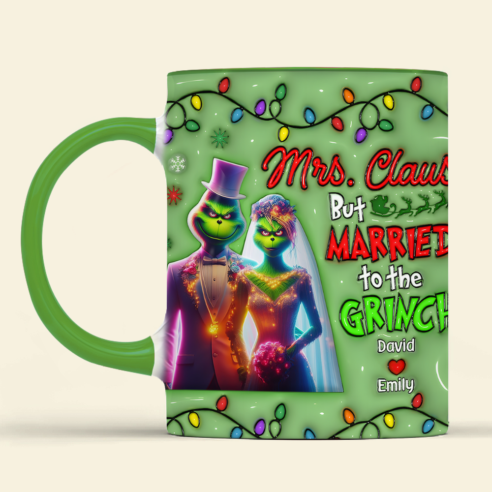 Personalized Christmas Mug for Couples - Greenmonster Theme & Valentine's Day Gifts Coffee Mug PopCulturePrints