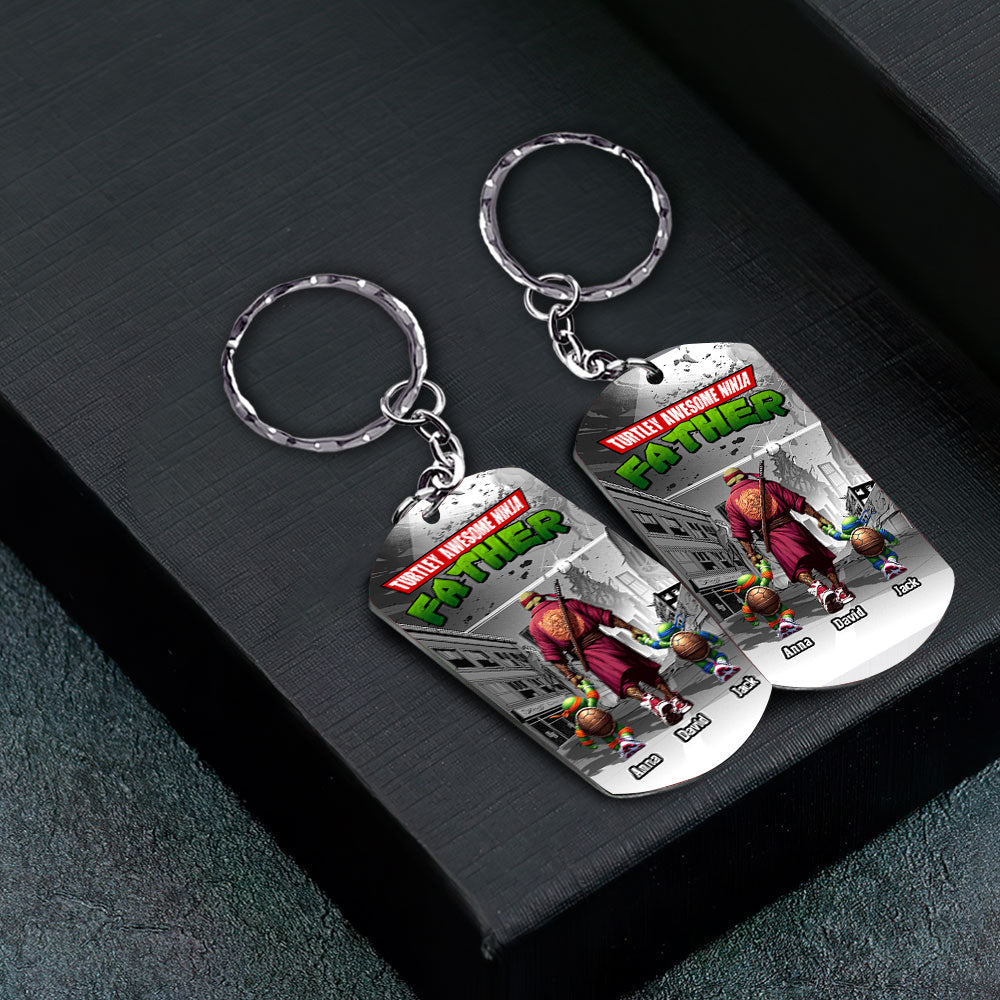 Custom Ninja Turtle Dad Keychain Keychains PopCulturePrints