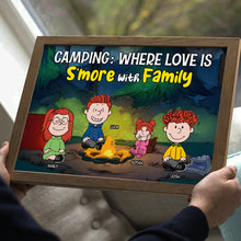 Load image into Gallery viewer, Personalized Family Canvas Print - Camping S&#39;more With Family
