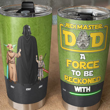 Load image into Gallery viewer, Jedi Master Dad Tumbler - Personalized Star Wars Gift for Father&#39;s Day Tumbler Cup PopCulturePrints
