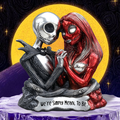 We're Simply Meant To Be - Horror Couple Acrylic Plaque - Personalized Gift for Couples, Friends, and Loved Ones Shaped Plaques PopCulturePrints